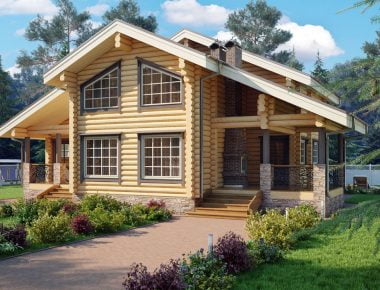 проекты деревянных домов из бревна